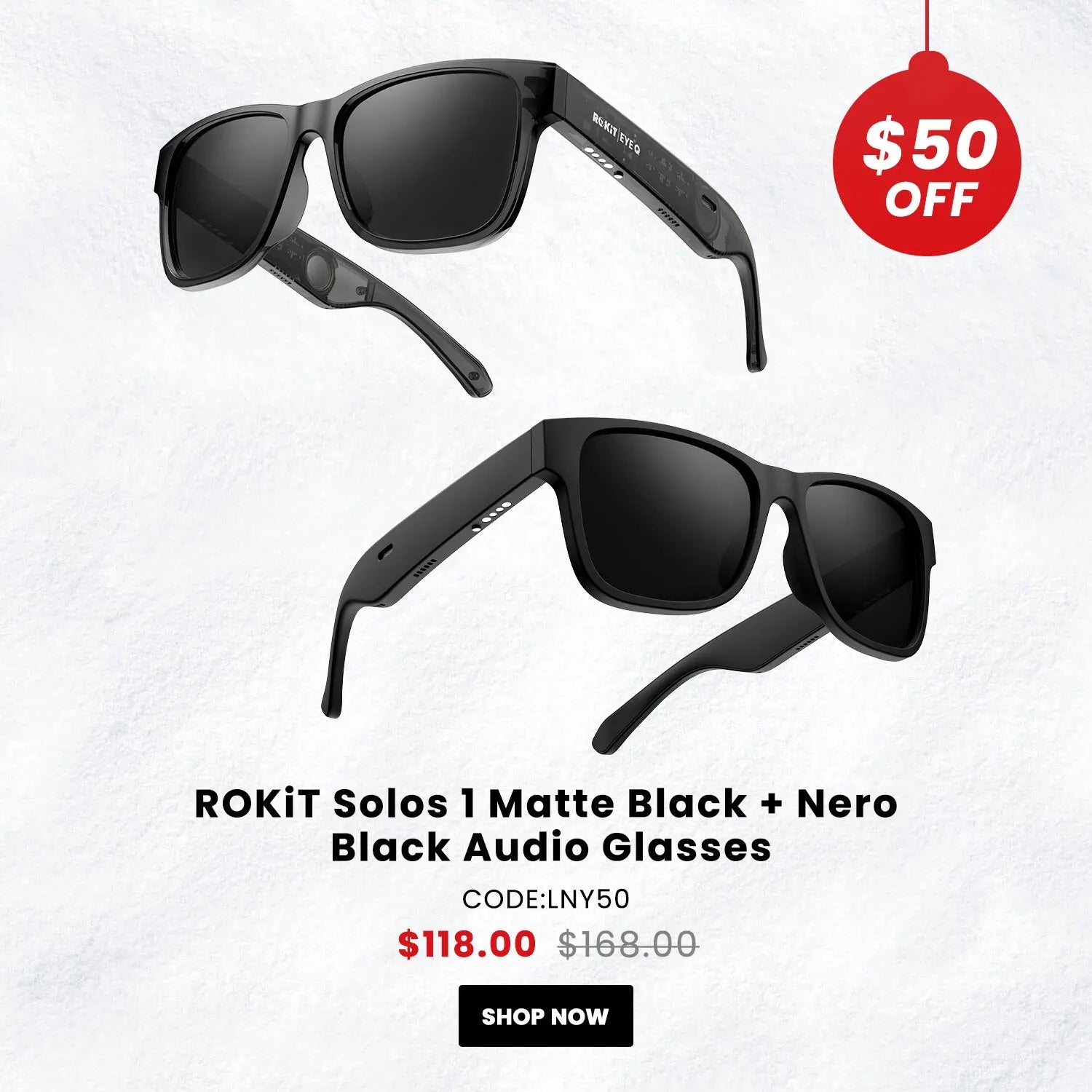 ROKiT Solos Nero Black + Matte Black Smart Glasses ROKiT Life